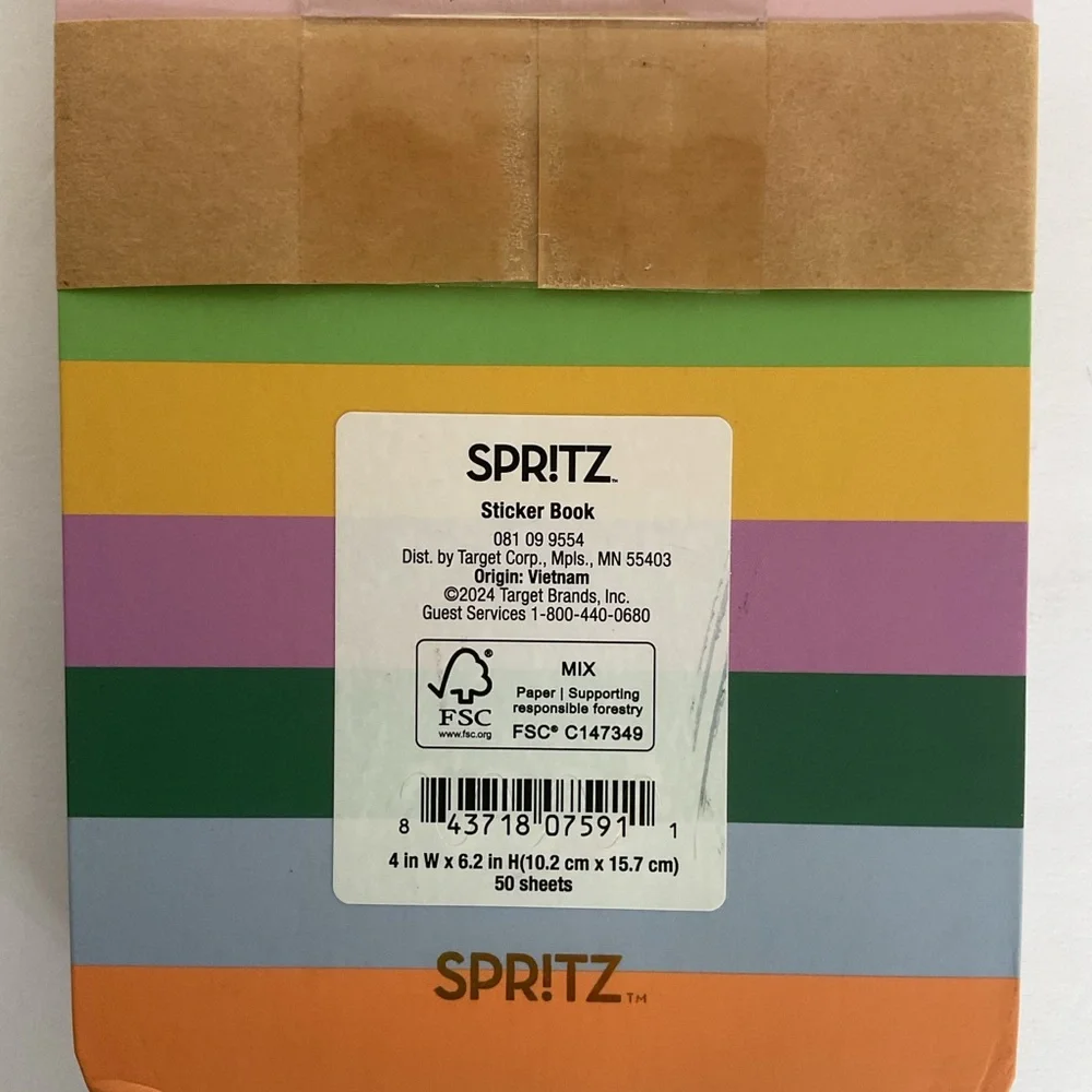 Spritz Sticker Planner Book NWT